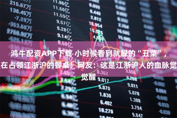 鸿牛配资APP下载 小时候看到就躲的“丑菜”，正在占领江浙沪的餐桌！网友：这是江浙沪人的血脉觉醒